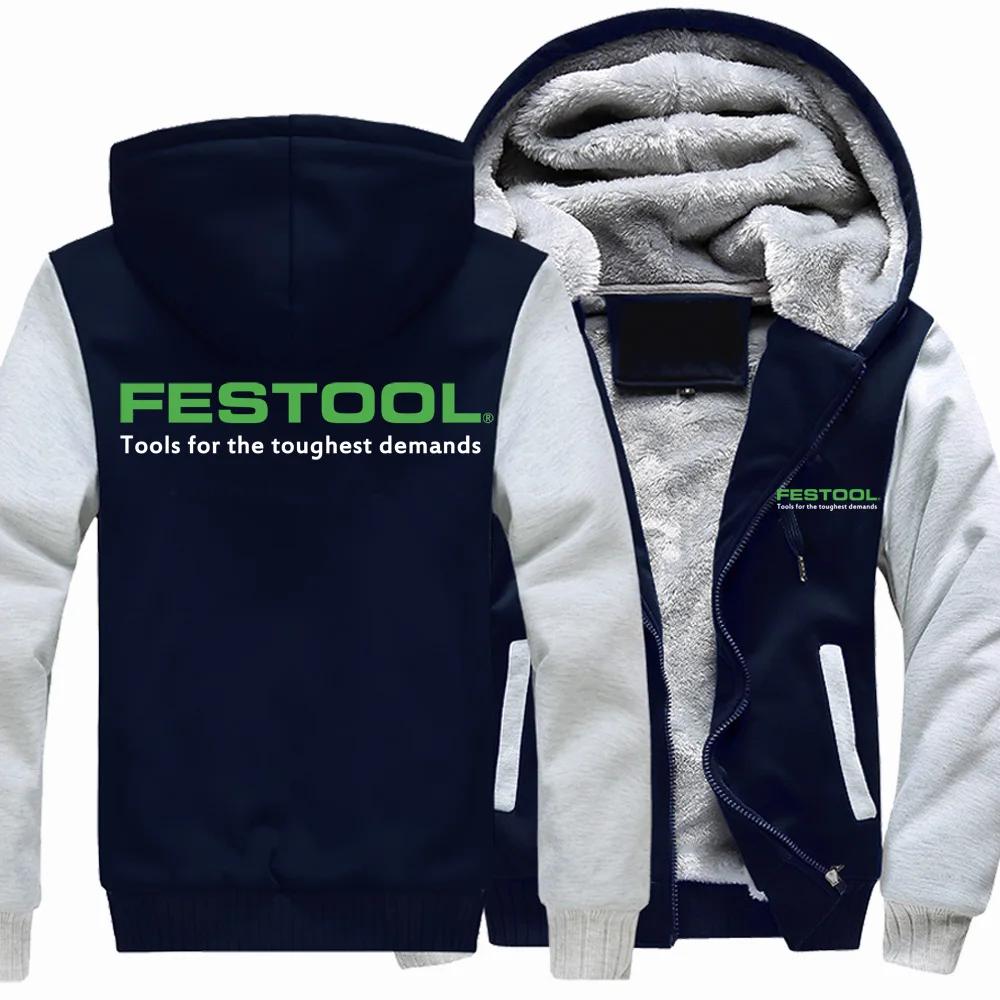 Nouveau hiver hommes mode Festool outils Logo veste à capuche de haute qualité décontracté doublure