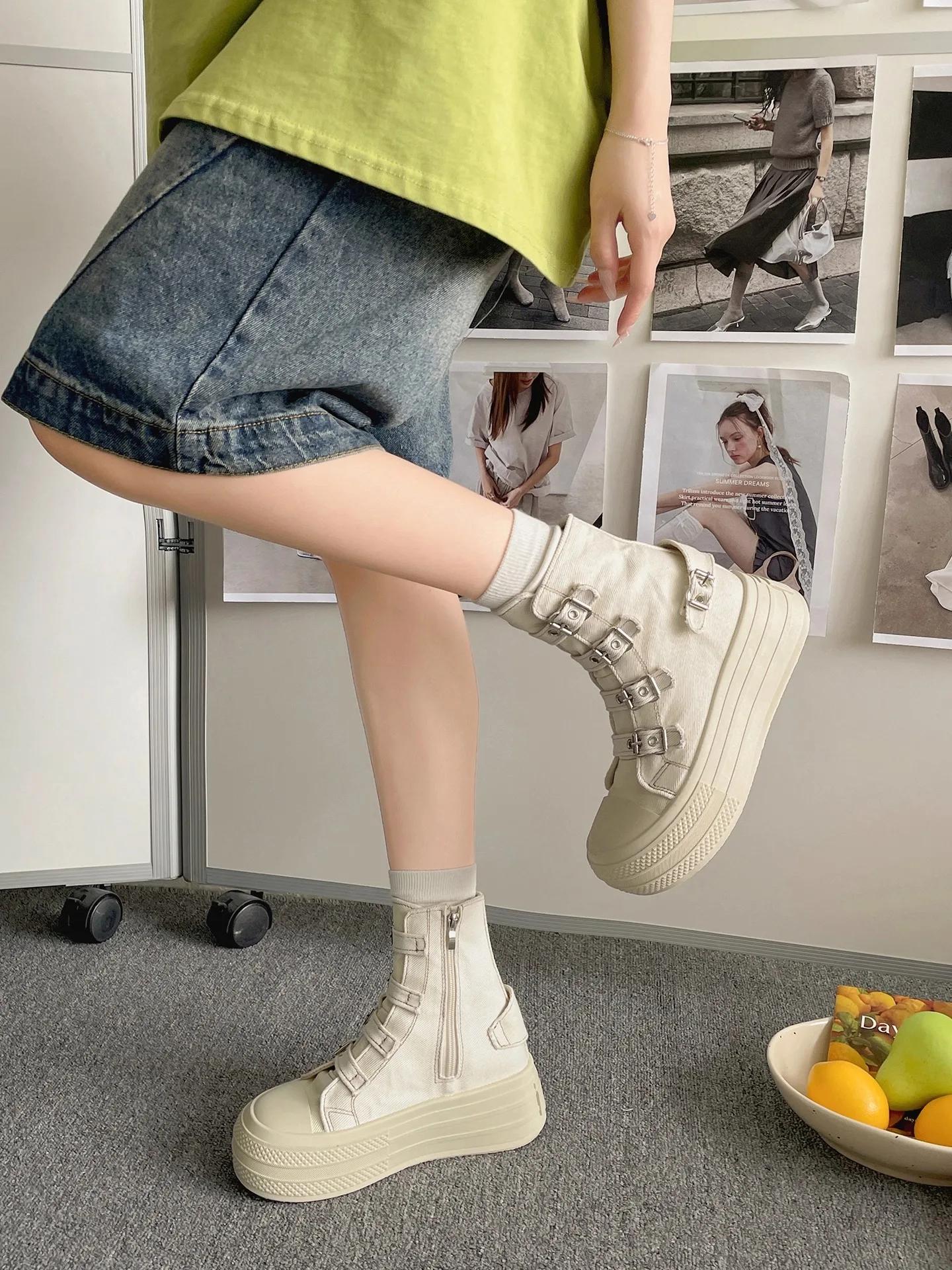 CHABELLA femmes haut toile chaussure conception boucle sangle Zip simplicité femme chaussures 2025 h