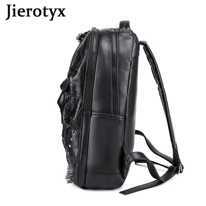 JIEROTYX sacs à dos pour femmes et hommes Steampunk gothique Rivet personnalité grande capacité voya