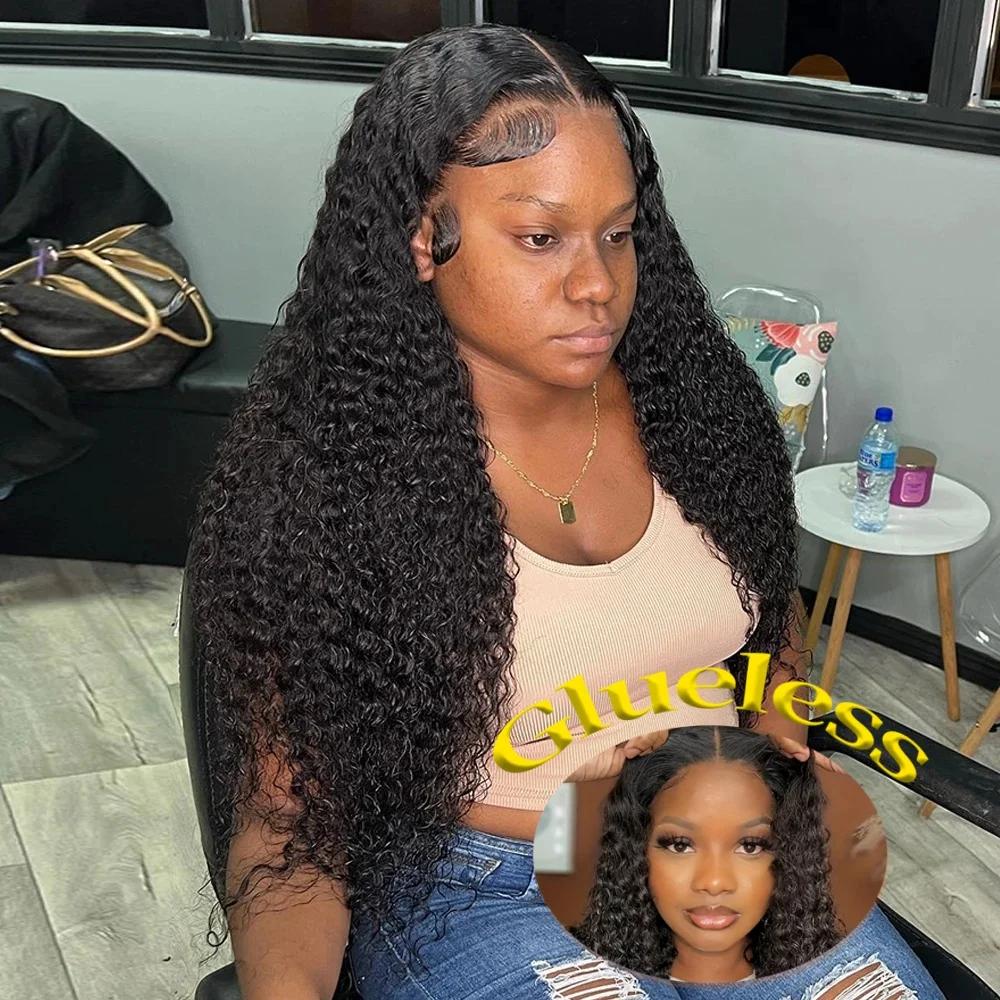 Perruques sans colle 4x4 5x5 HD Lace Frontal bouclées, prêtes à porter, en cheveux humains brésilien