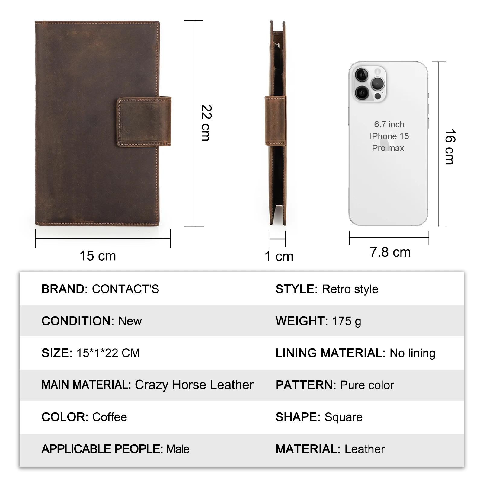 Portefeuilles de voyage en cuir véritable CONTACT'S pour la famille, étuis de passeport, pochettes d