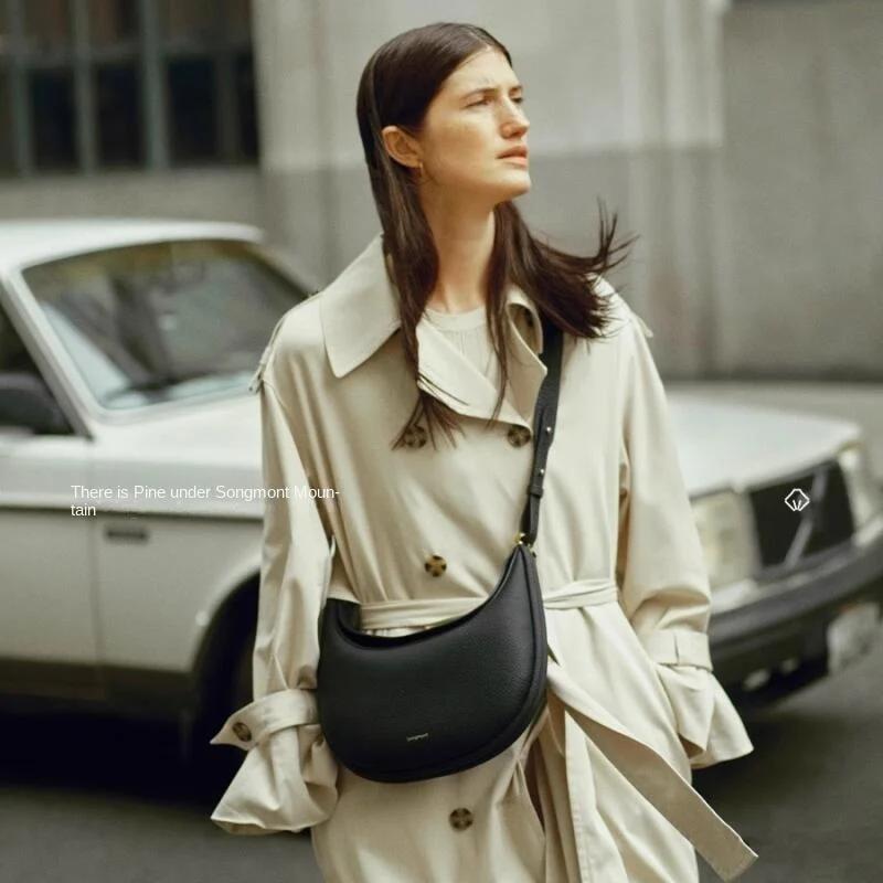 Sac à main Songmont, couleur unie, rétro, élégant à la française, style quotidien, style de trajet q