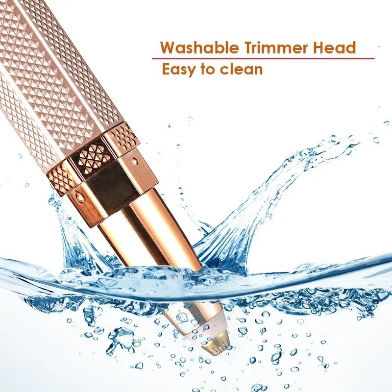 Rasoir électrique Facial 4 en 1 pour femmes, rasoir de sourcils, épilateur corporel, Rechargeable, i