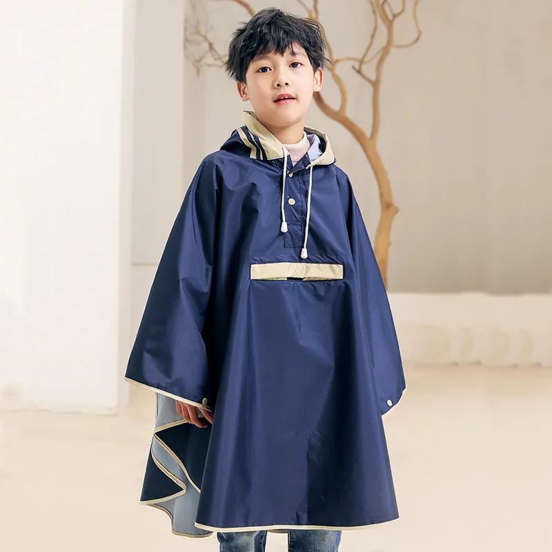 Manteau imperméable pour enfants, sacs d'école de style cape, version coréenne avancée, poncho pour