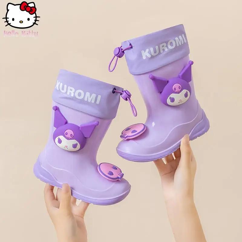 Bottes de pluie Hello Kitty pour enfants, nouvelle collection, semelle intermédiaire, dessin animé,