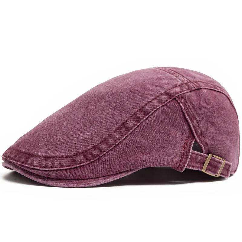 Offre spéciale Vintage peintre béret unisexe mode plat visière casquette décontracté automne rétro c