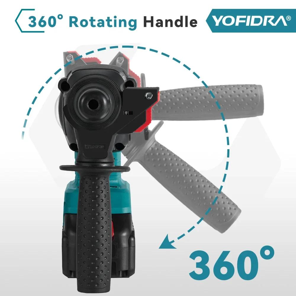 Perceuse à percussion électrique sans fil YOFIDRA 26 mm, multifonctionnelle, rechargeable, compatibl