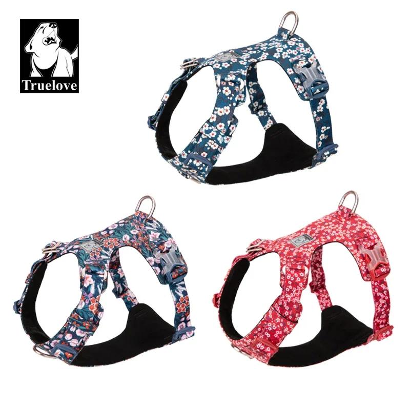 Truelove harnais pour chien nouveau harnais de conception de mode pour petit grand chien coton Flora