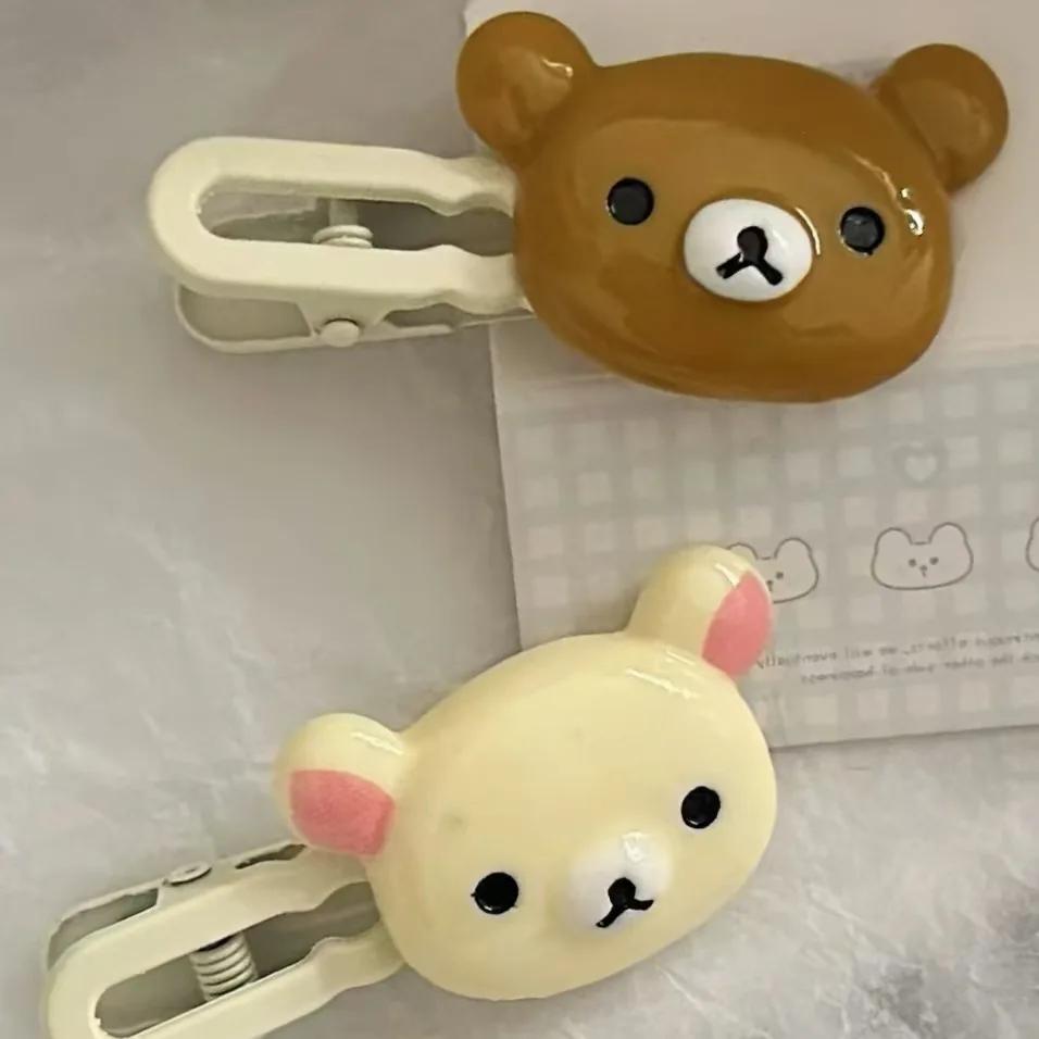 Rilakkuma pinces à cheveux pour filles Kawaii Relax ours épingle à cheveux femmes frange épingle à c