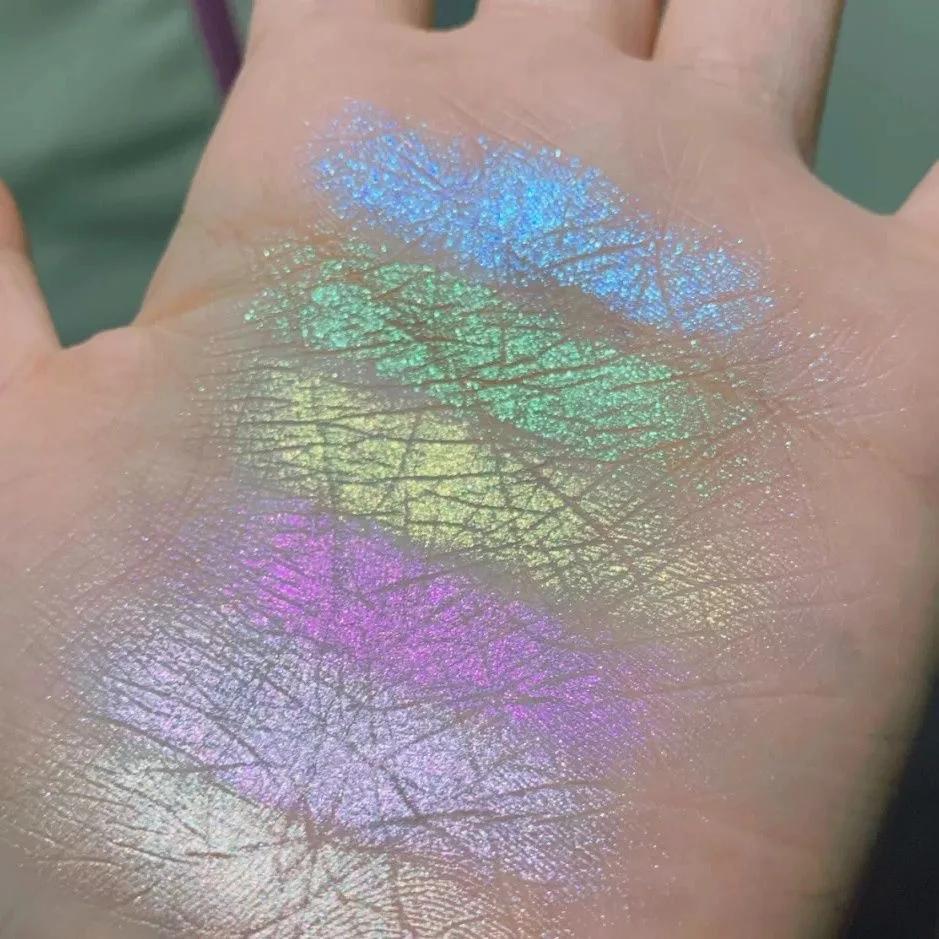 Enlumineur pour le visage Kaleidos, effet caméléon, diamant, brillant, chrome, caméléon, maquillage