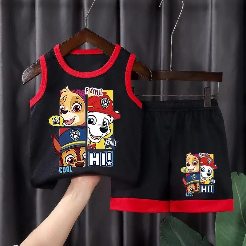 PAW Patrol – ensemble de vêtements de Sport en maille à séchage rapide pour enfants, vêtements de ba