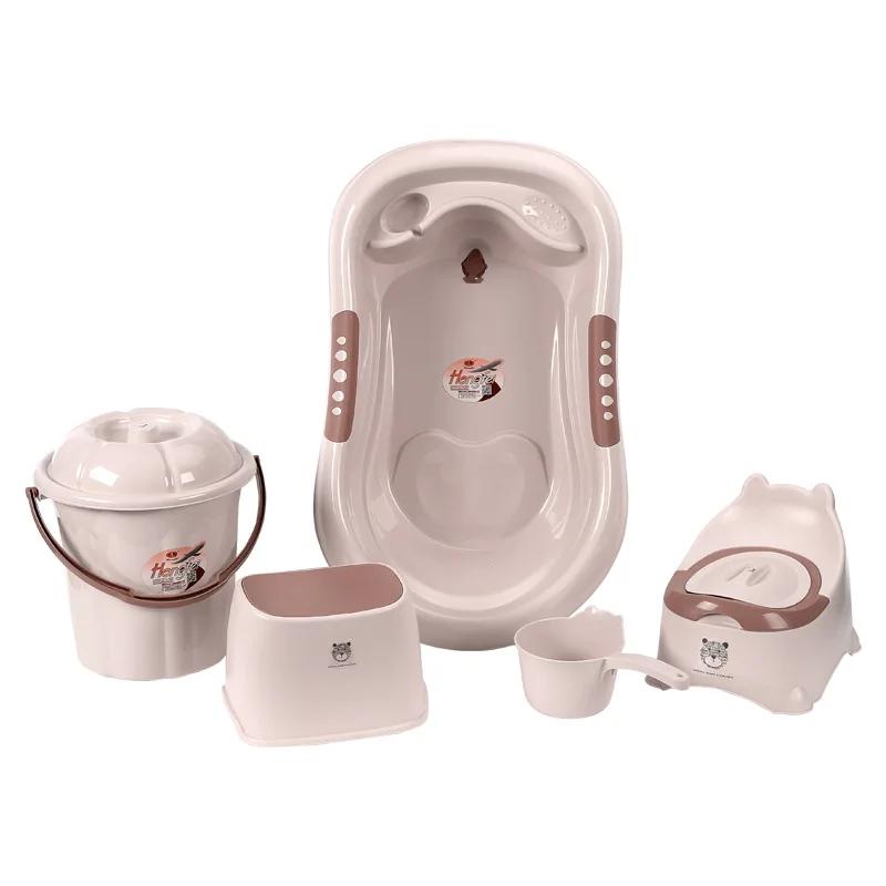 Ensemble de baignoire pour bébé avec tabouret, baignoire pour nouveau-né, antidérapant, ensemble de
