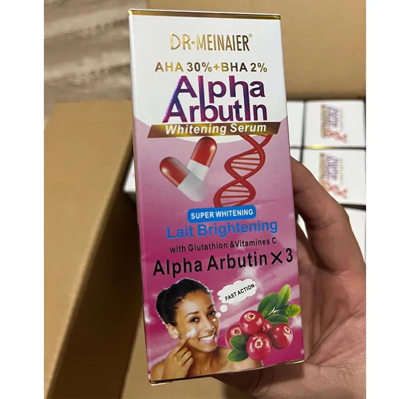 120 ml SUPER AHA 30% + BHA2% Alpha Arbutin X 3 sérum visage éclaircissant au lait avec la glutathion