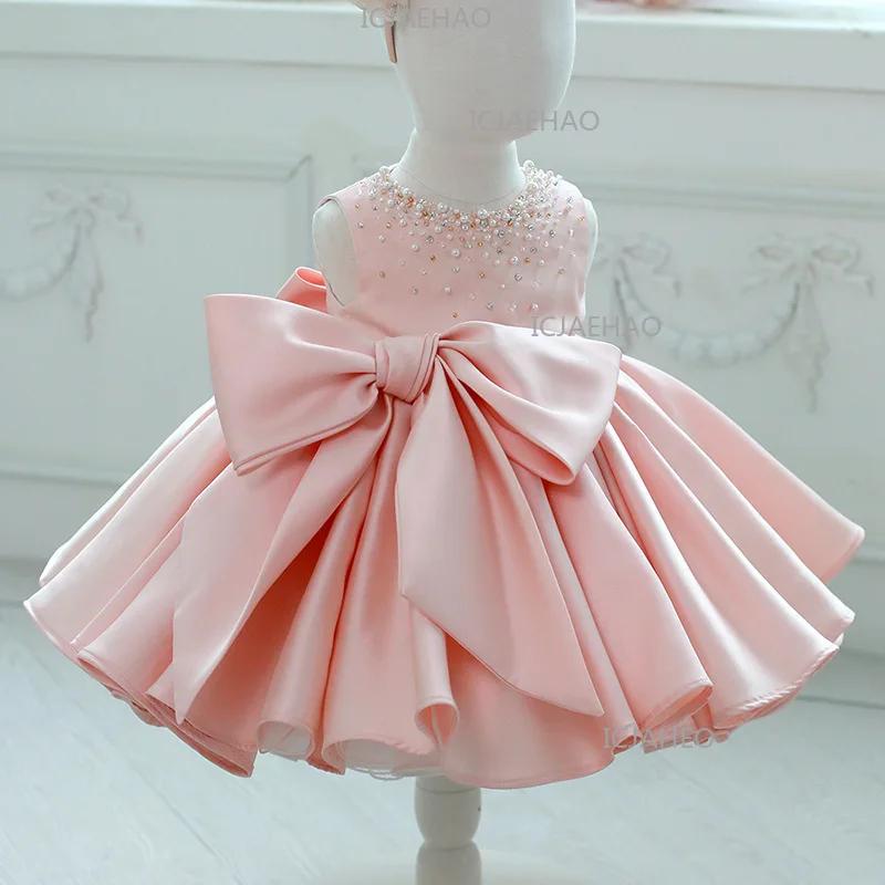 Robe de Princesse Tutu Rose Style Coréen pour Bébé Fille, Tenue de Fête Formelle pour Enfants d'un A