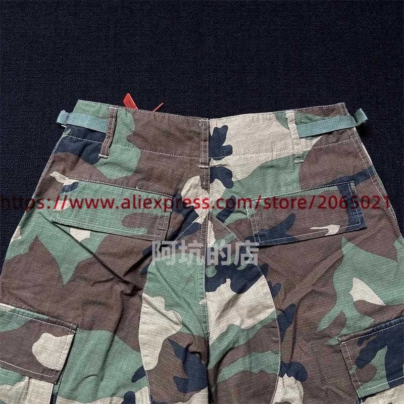 CamSolomon-Short camo cargo pour hommes et femmes, vêtement de travail, surdimensionné, multi-poches