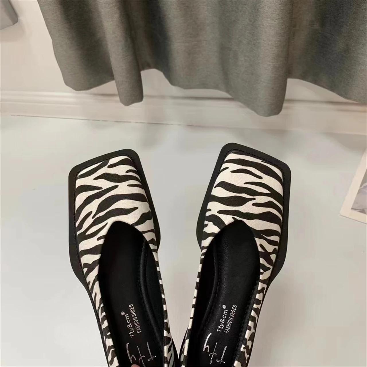 Bailamos-Chaussures plates carrées pour femmes, mocassins décontractés, doux, élastiques, ballerine