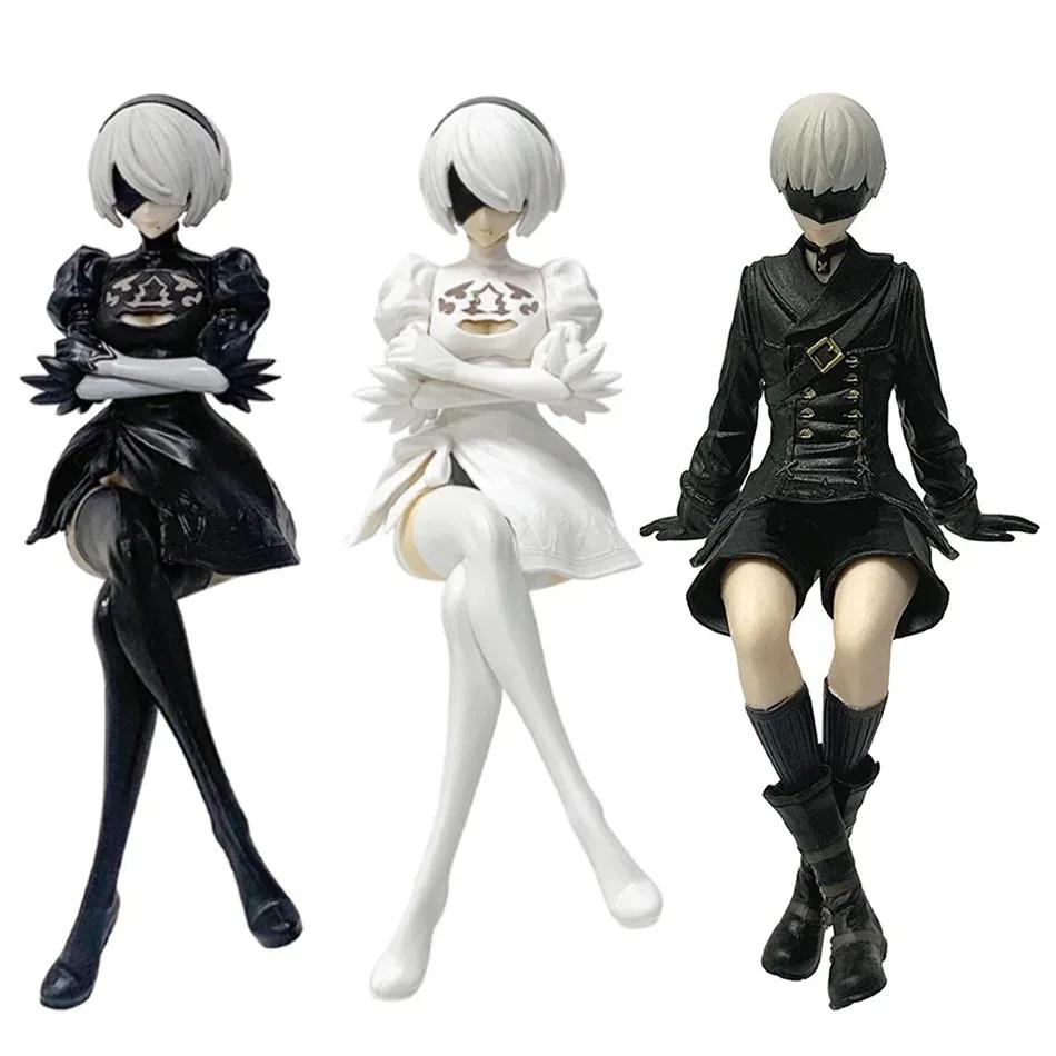 Figurine flambant neuve noir et blanc de 13 à 15cm, modèle de pose d'assise PVc, jouet cadeau de col