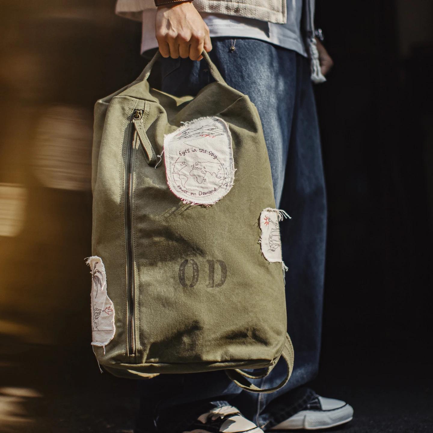 Maden Sac à dos tactique vintage pour hommes, grande capacité, sac à dos pour ordinateur portable, s