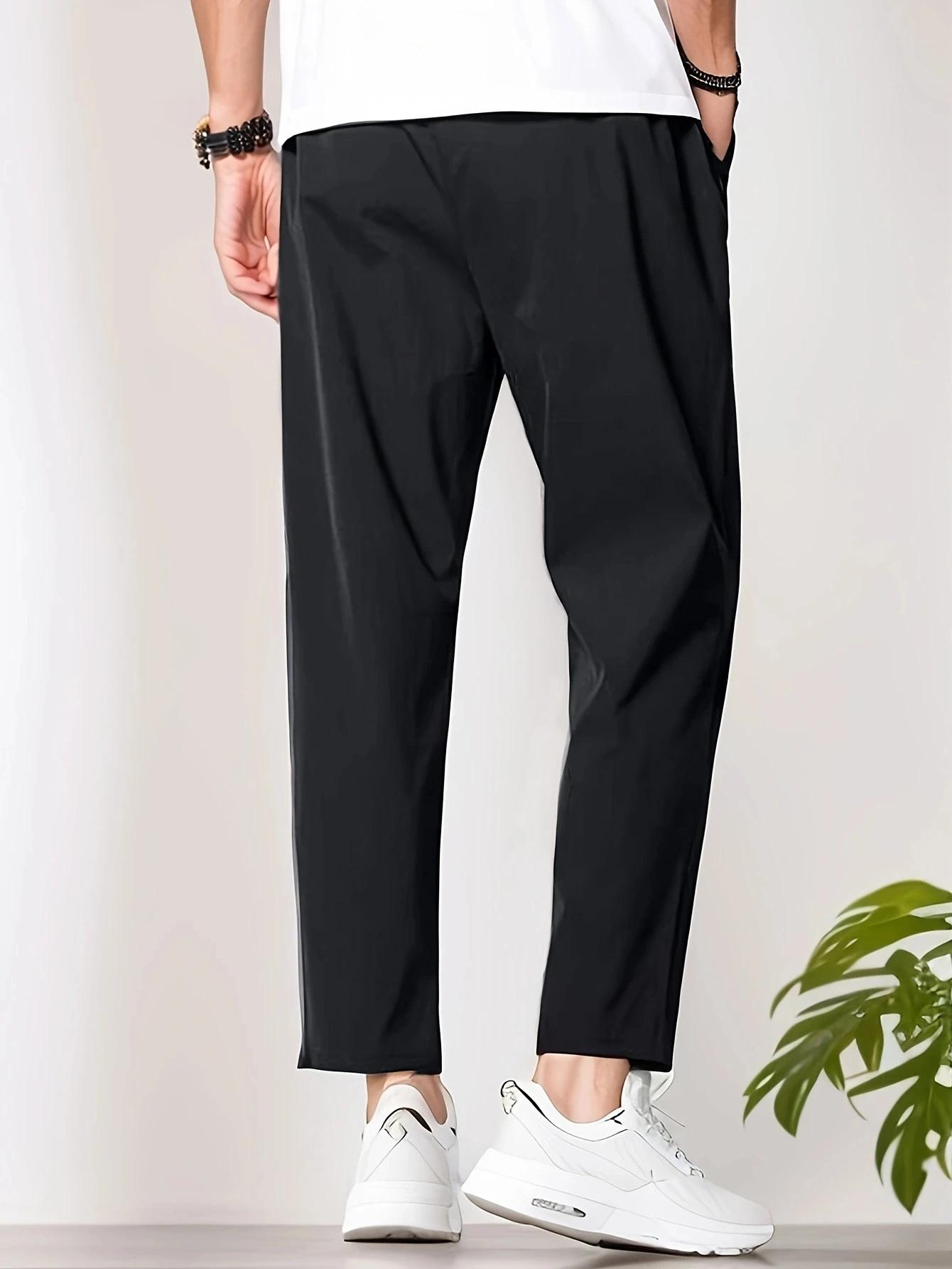 Pantalon de jogging décontracté pour homme, nouvelle collection printemps/été, couleur unie, fin, à