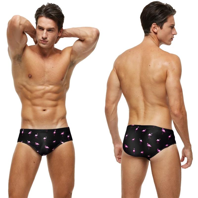 Short de bain homme Datifer 2026 été avec coussinets amovibles, imprimé, coupe basse, sexy, bikini,