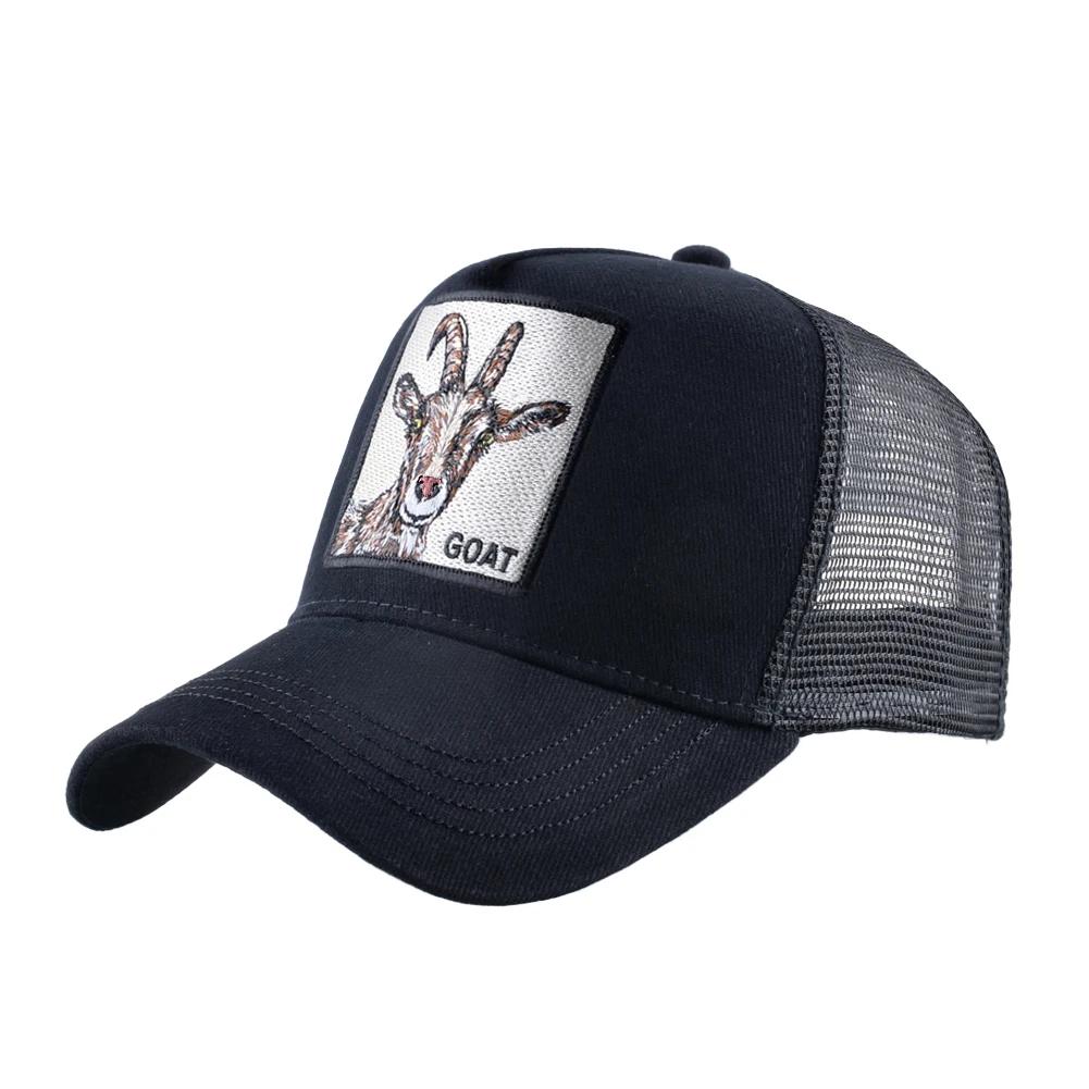 Casquettes de camionneur à la mode avec Patch de chèvre brodé, casquette de Baseball quatre saisons