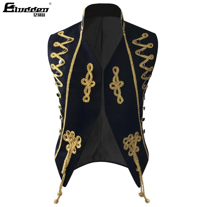 Gilet Vintage en Brocart localité pour Homme, Blouse de Performance, Nministériels d de Fleur de Pru