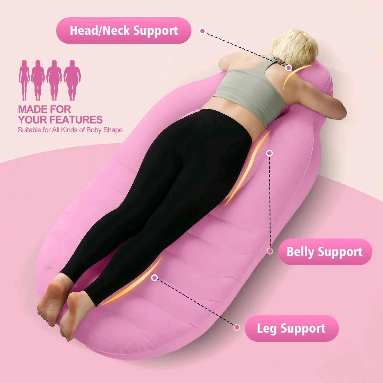 Matelas gonflable multifonctionnel de coussin de lit de maternité avec trou pour la maman enceinte t