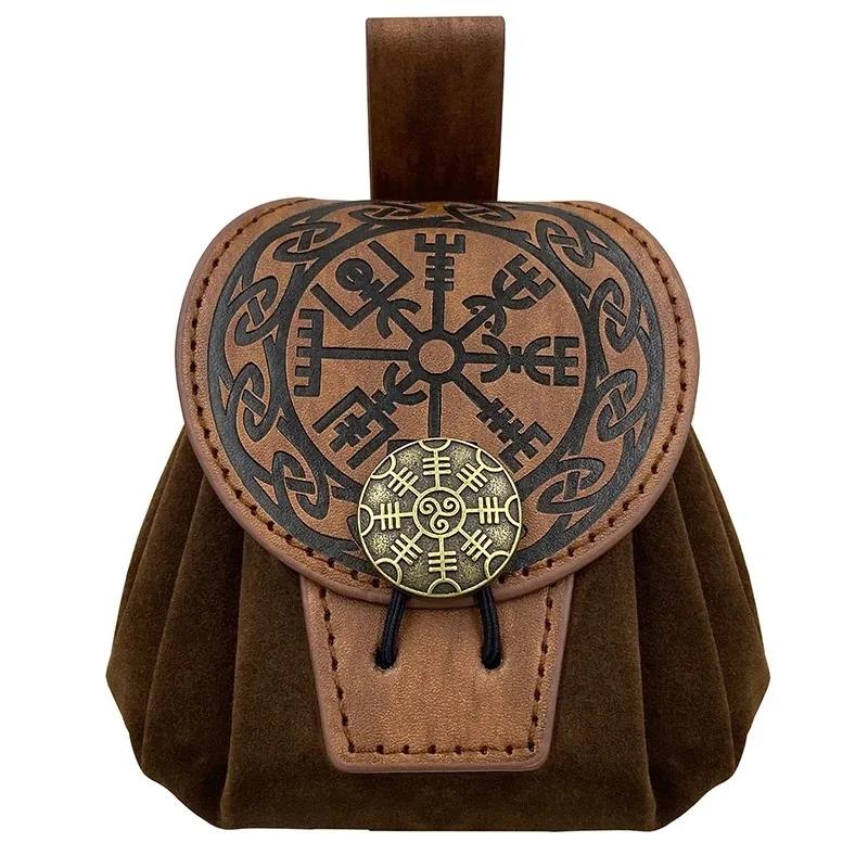 Steampunk – sacs banane de Style Punk médiéval pour hommes, porte-monnaie en cuir Pu, ceinture suspe