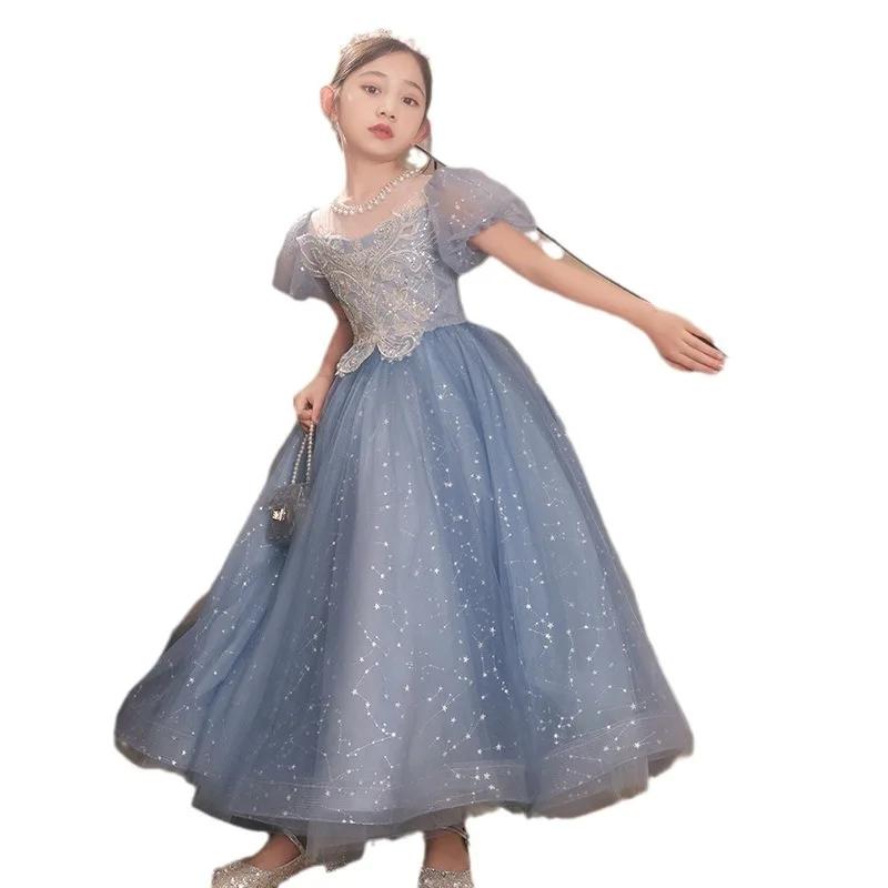 Robe de soirée pour enfants, robe de princesse de luxe, Niche haut de gamme, hôte d'anniversaire, Co