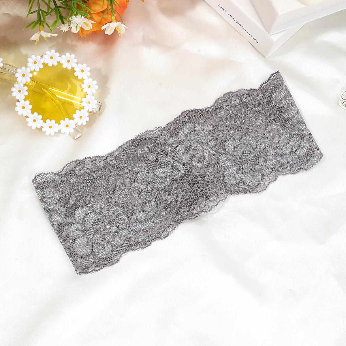 AWAYTR – bandeaux coréens en dentelle florale pour femmes et filles, bandeaux élastiques larges à la