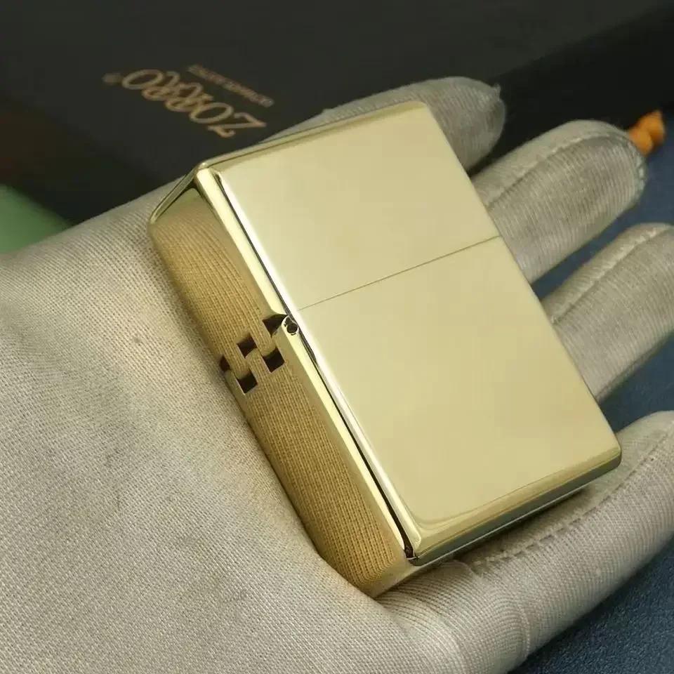 Zorro 912 rétro haut de gamme étanche robuste kérosine briquet 3/5 charnière métal essence briquet h