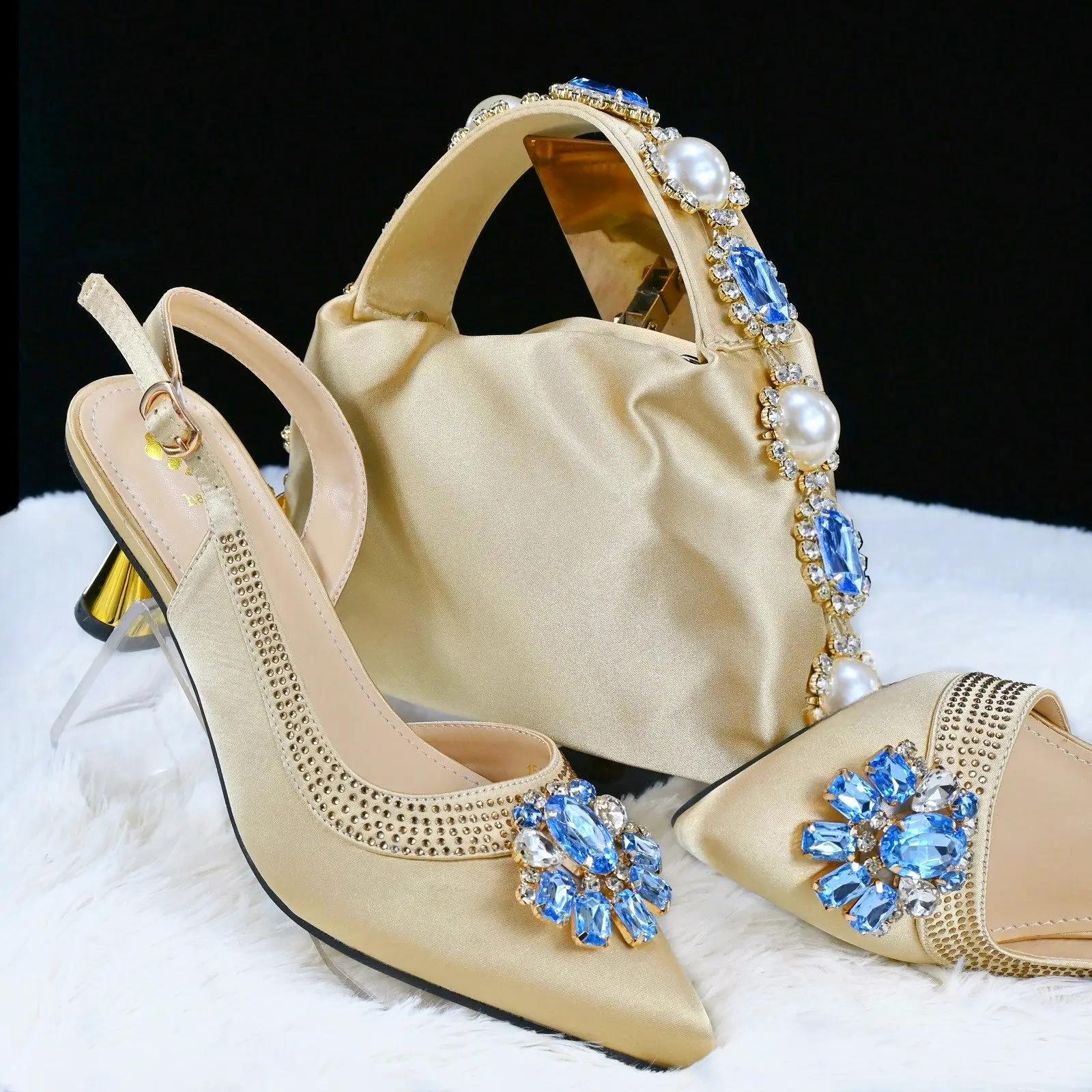 Doershow dernière conception italienne Style de mode dames chaussures avec sac assorti ensemble 2025