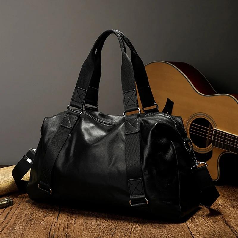 Sac de Voyage en Cuir de Vache group pour Homme, Bagage Vintage, Polochon, Durable, -du-- end, Grand