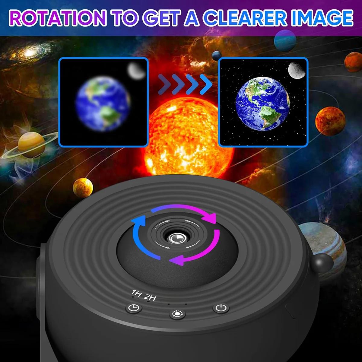 Projecteur d'étoiles Galaxy Ultral 13 en 1, zone d'image HD, veilleuse LED, 13 disques de film, 360