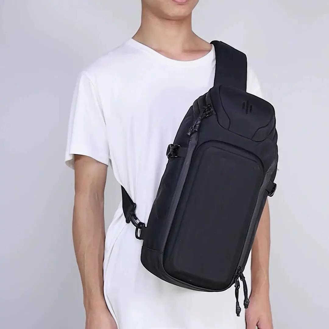 OZUKO-sacs de messager pour hommes, sac de poitrine antivol de bonne qualité, sac à bandoulière mult