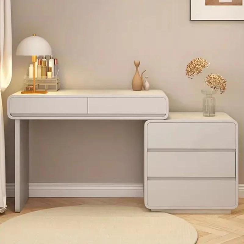 Coiffeuse moderne sans miroir pour femmes, rangement d'étude, bureau Mobile, organisateur de salon,