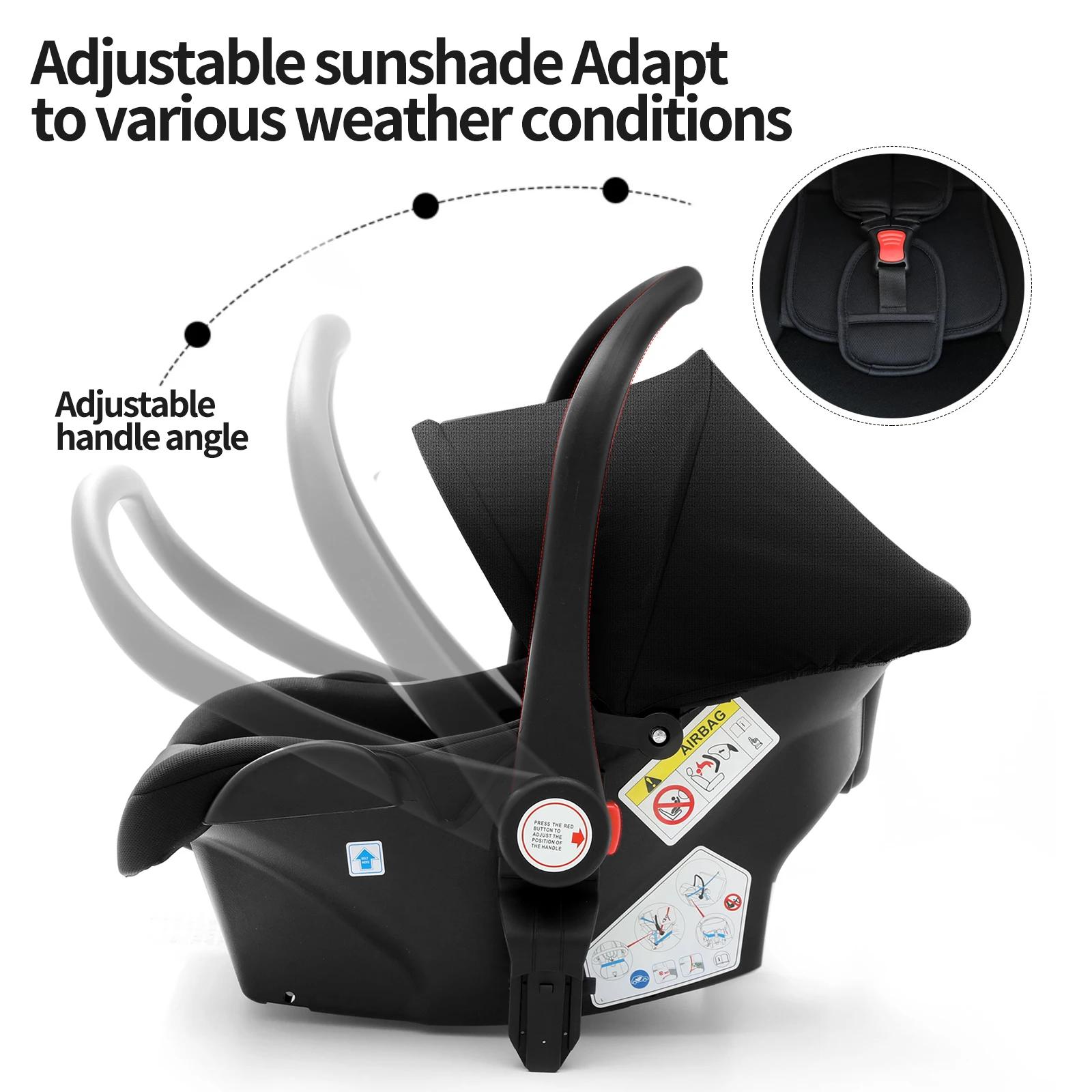 Poussette bébé 3 en 1, poussette multifonctionnelle pliable, système de voyage réversible pour nouve