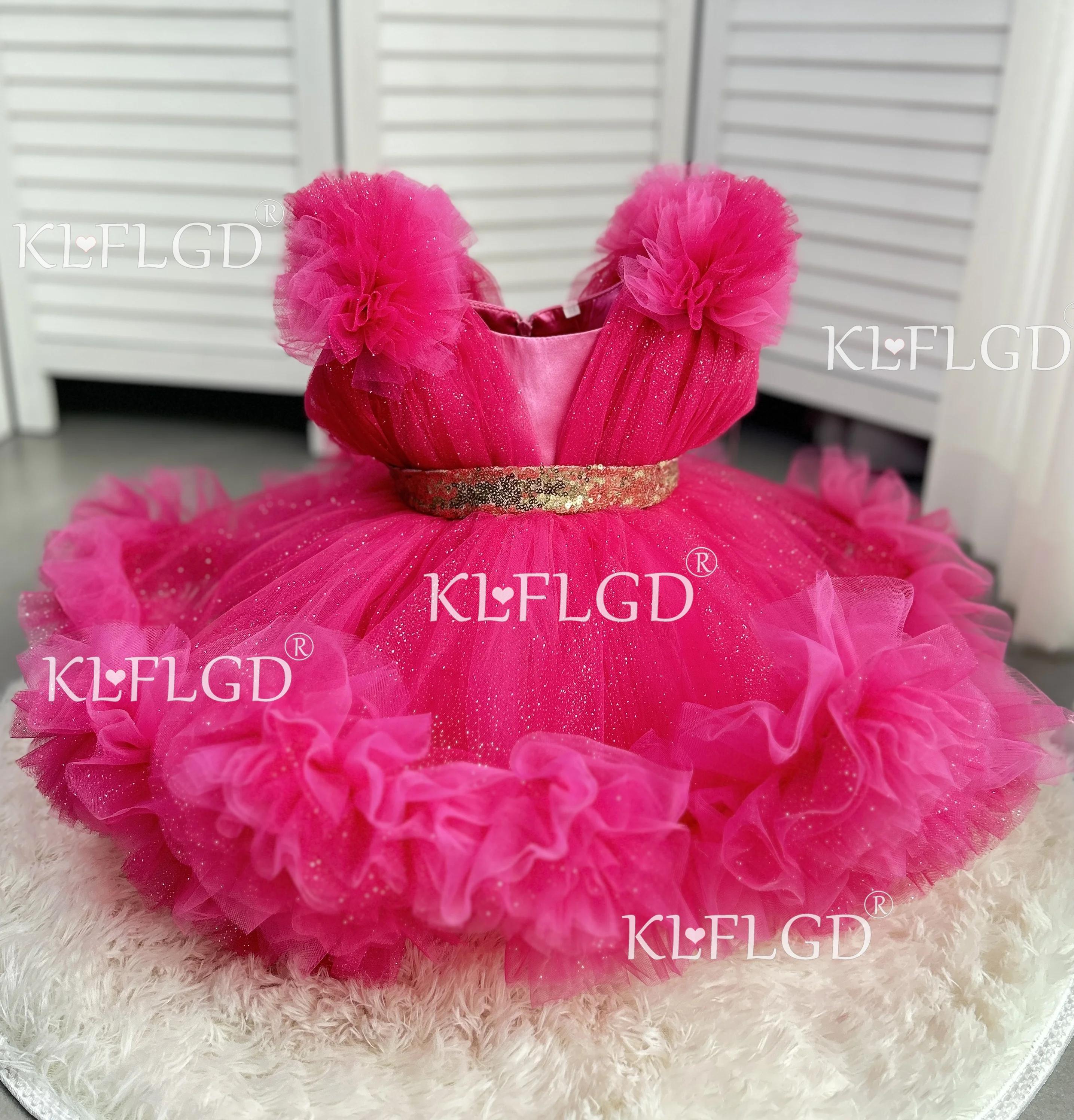 KLFGDNew style filles robe de luxe fête élégante fille robe de soirée robes de concours pour enfant