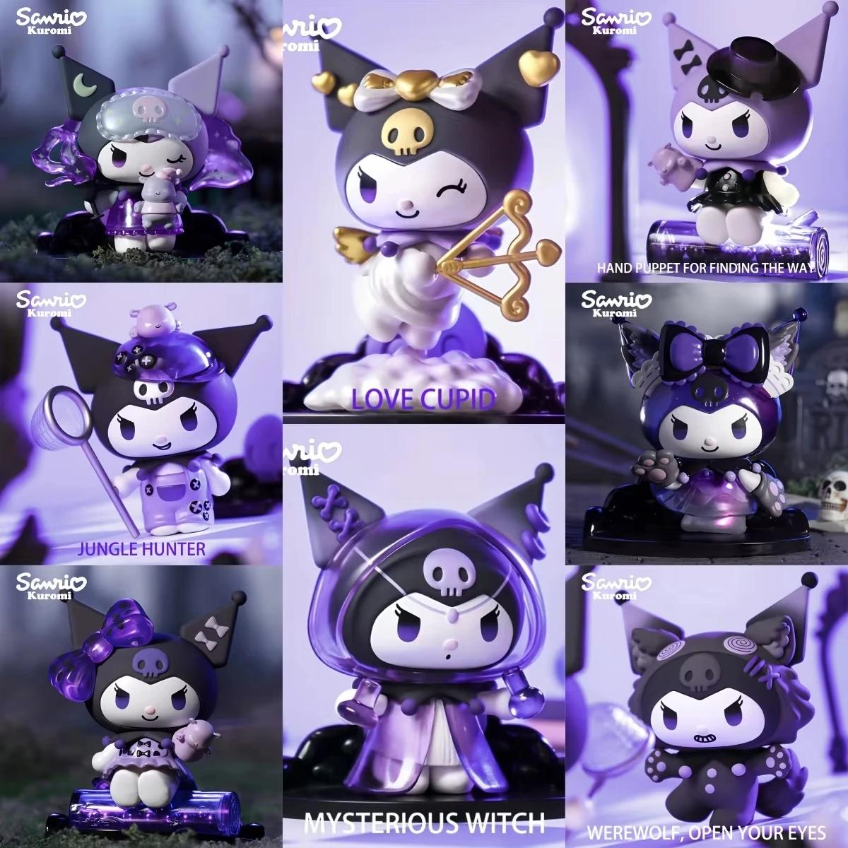 Sanrio boîte aveugle dessin animé Kuromi poupée chanceux Divination série Anime figurine modèle poup