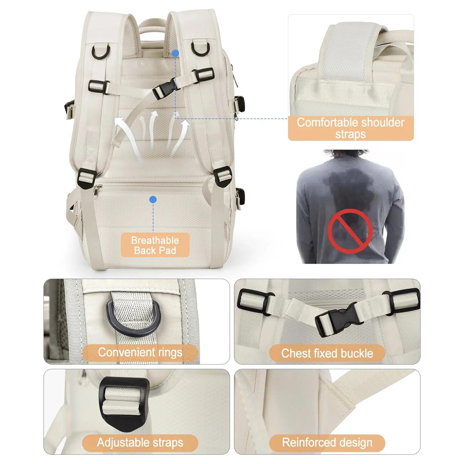 VEKROS-Sac à Dos de Voyage Extensible pour Homme et Femme, Accessoire pour -du-- end, Randonnée, Ord