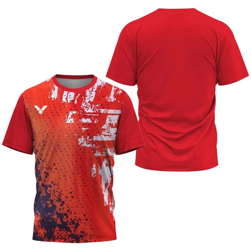 T-shirt respirant de badminton et de tennis, vêtements de sport à la mode pour hommes, haut pour hom