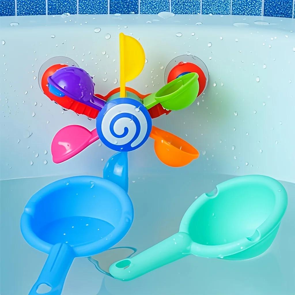 Jouets de bain de moulin à vent rotatif amusants, cadeaux de bain sensoriels pour enfants, cadeaux d