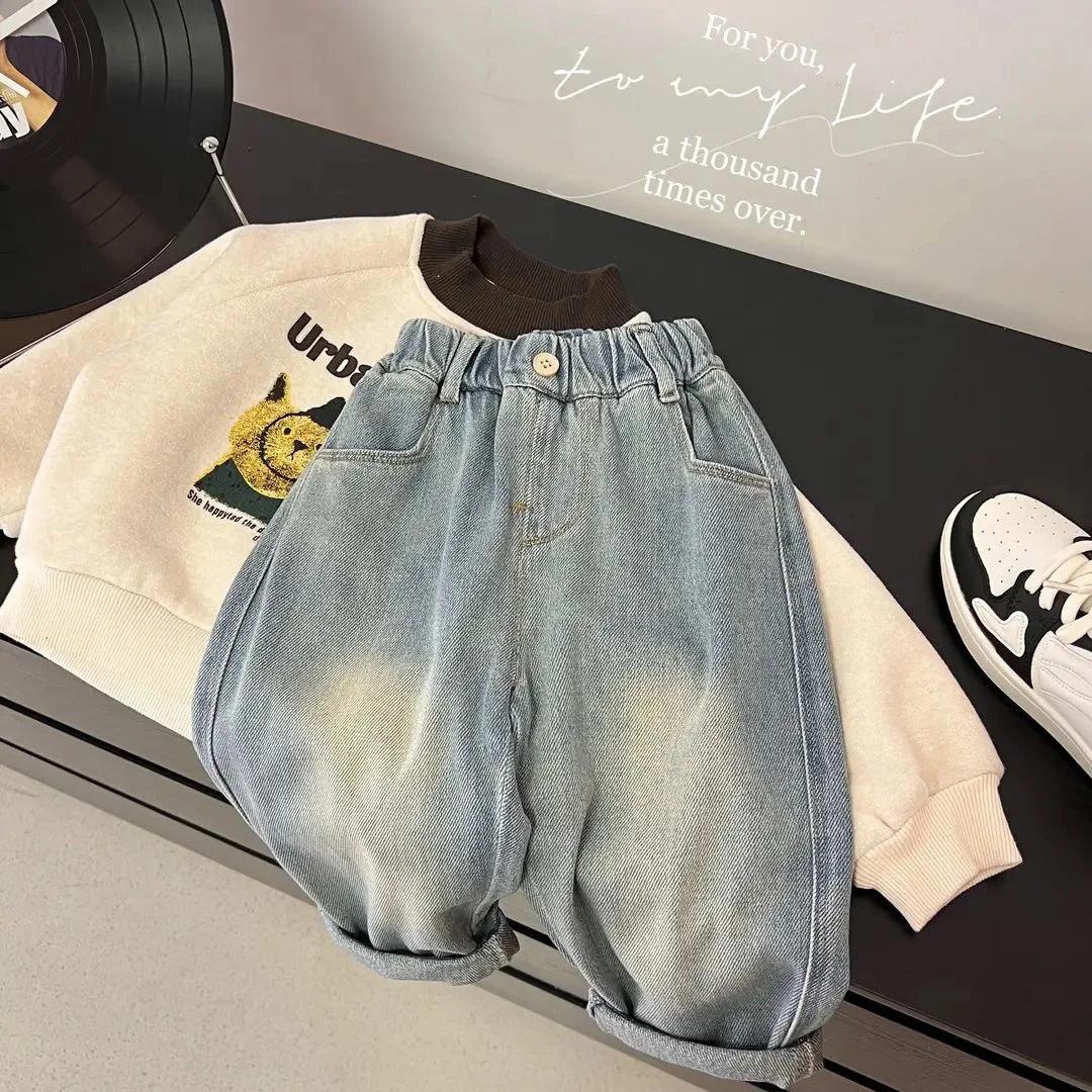 Printemps automne enfant en bas âge garçons Denim pantalon coton Animepattern Babys garçons jean déc