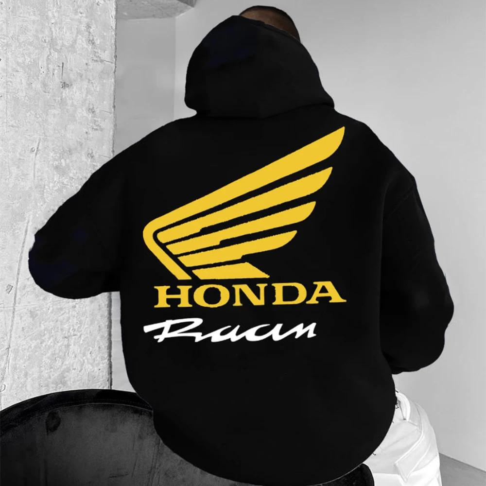 Sweat à capuche pour passionnés de moto pour hommes et femmes, pull à manches longues, imprimé Honda