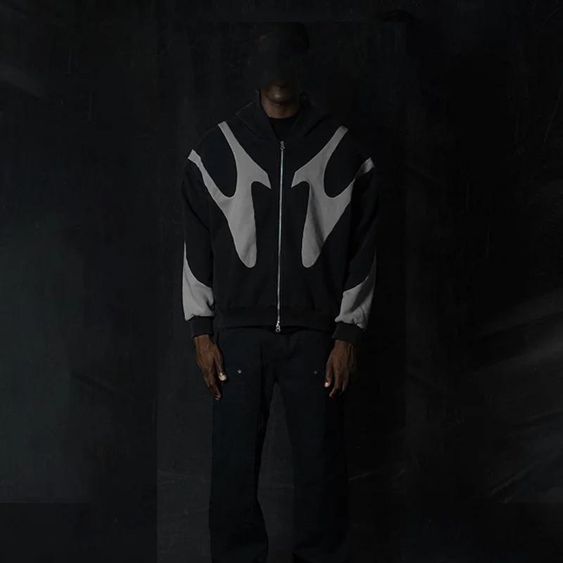Sweat à capuche à motif diable imprimé avec lettres rétro américaines, Y2k, Harajuku, décontracté, p