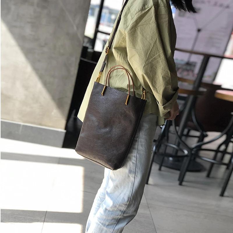 Sac à main Johnature en cuir véritable pour femme, nouveau modèle rétro 2026, en cuir de vachette so