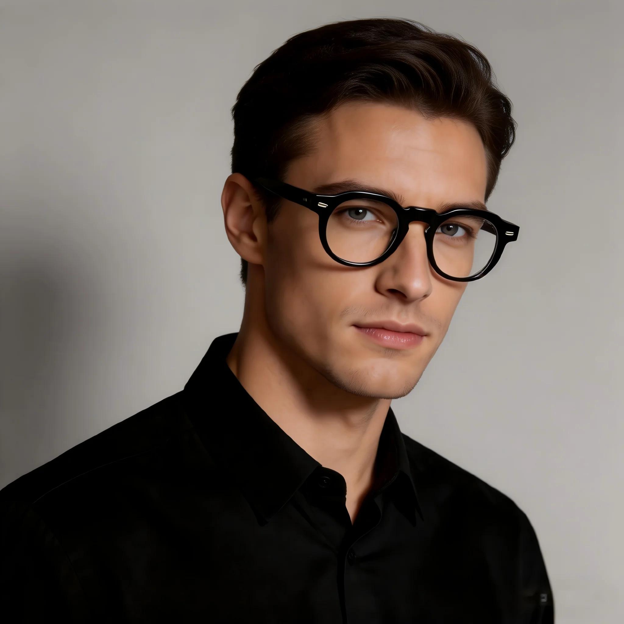 Monture de lunettes optiques rondes CATERSIDE pour hommes, monture épaisse en acétate de qualité sup