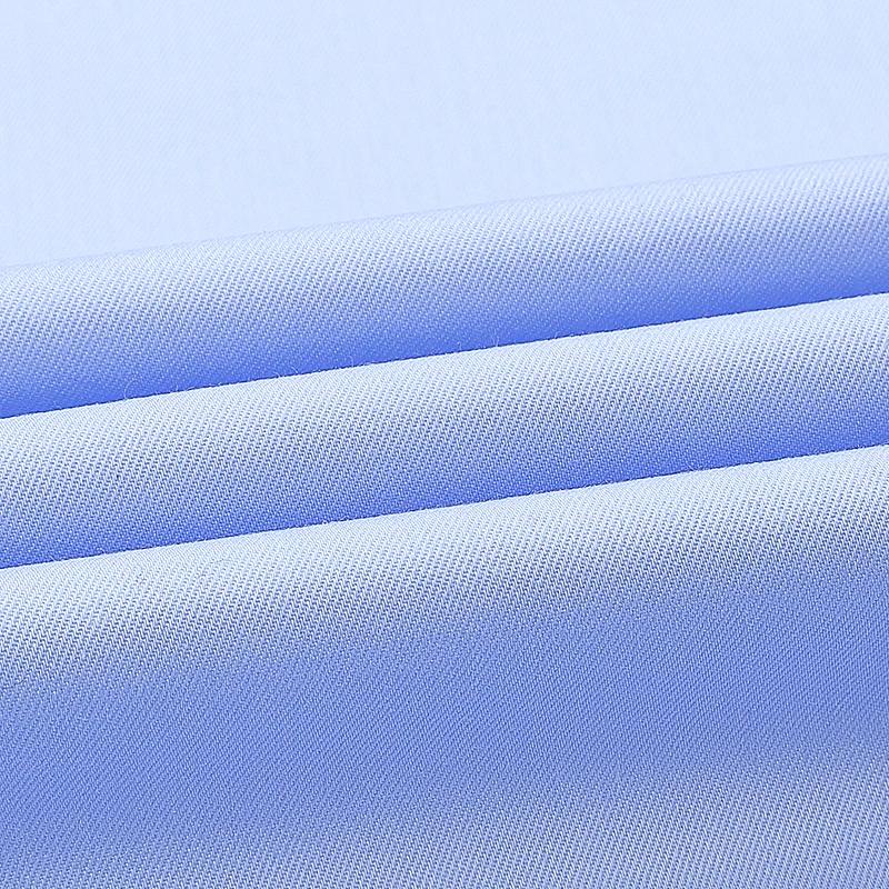 Nouveau tissu 80% coton 15% soie élastique 5% Spandex sans fer Anti-rides chemises pour hommes à man