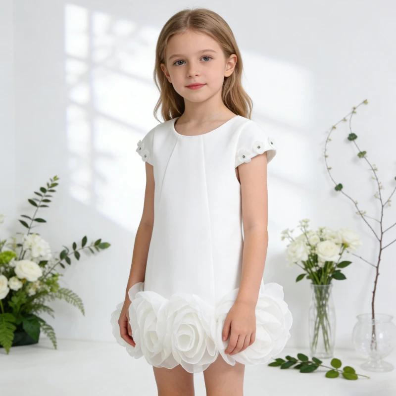 Nouvelle Robe de Princesse en Coton à Couche d'Air pour Filles 2026 – Tenue Élégante pour Enfants, I