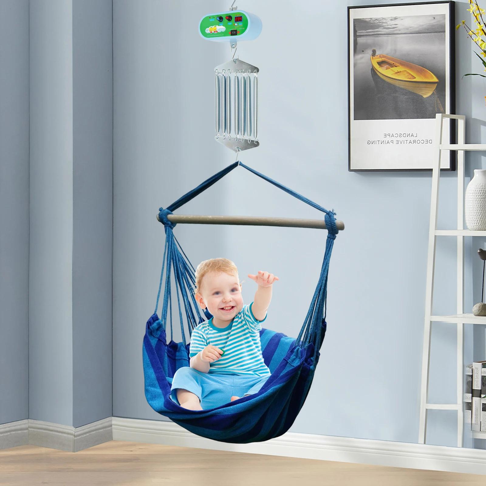 Berceau électrique à ressort pour bébé à 7 ressorts, contrôle avec réglages réglables, charge de 20k